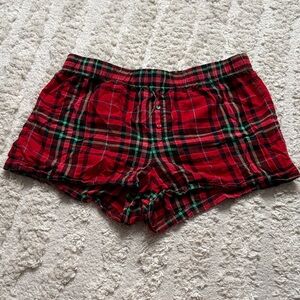 Stars Above Red and Black Plaid Shorts